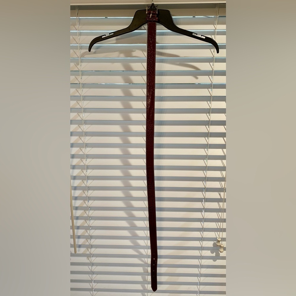 Trafalgar Burgundy/Brown Leather Belt Size 36